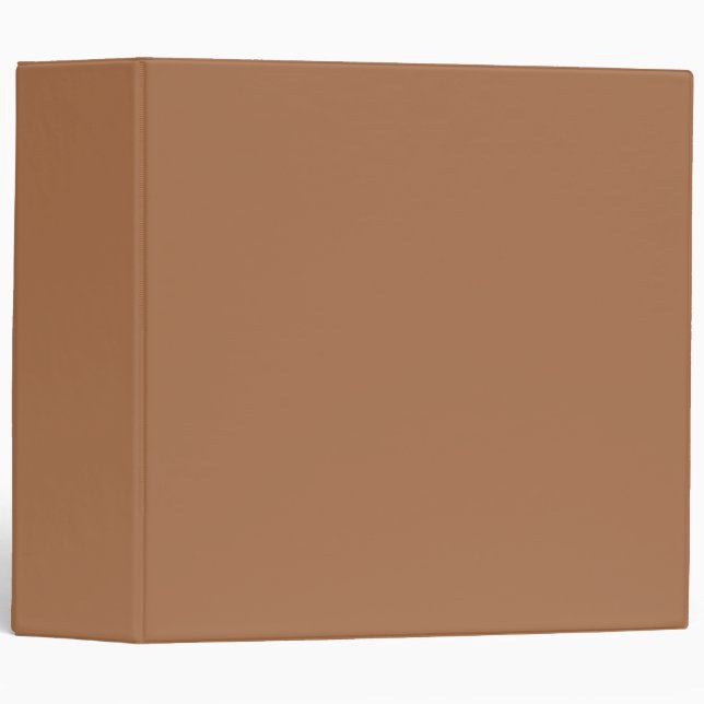 Blank Modern Solid Colour Raw Sienna Binder (Front/Spine)