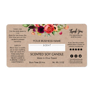 Blank Modern Soy Candle Labels