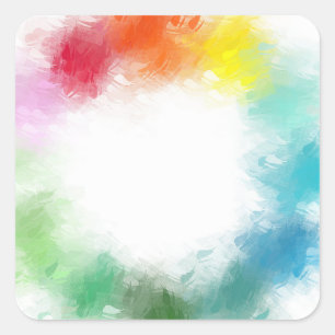 Blank Modern Template Custom Colourful Abstract Square Sticker