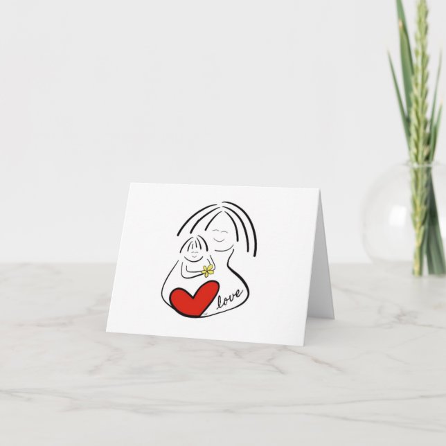 Blank Mother and Child Card (Front)