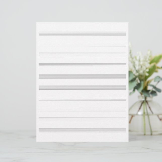 Blank Music Manuscript Paper (Staff Paper) (Standing Front)