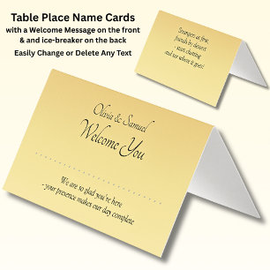 Blank Name - Table Place Card - with Messages