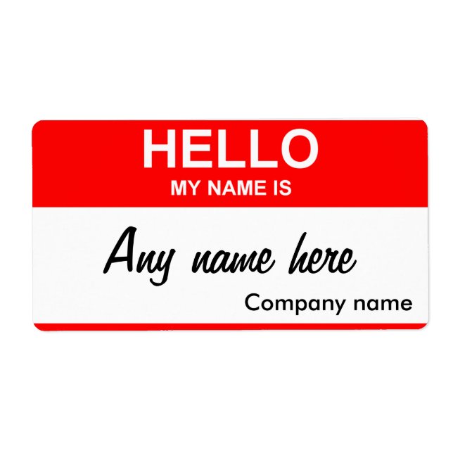 Blank name tag template (Front)