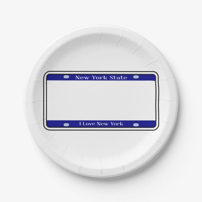 Blank New York State License Plate (Front)