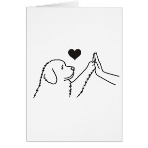(BLANK) Newfoundland Dog Puppy High Five Paw