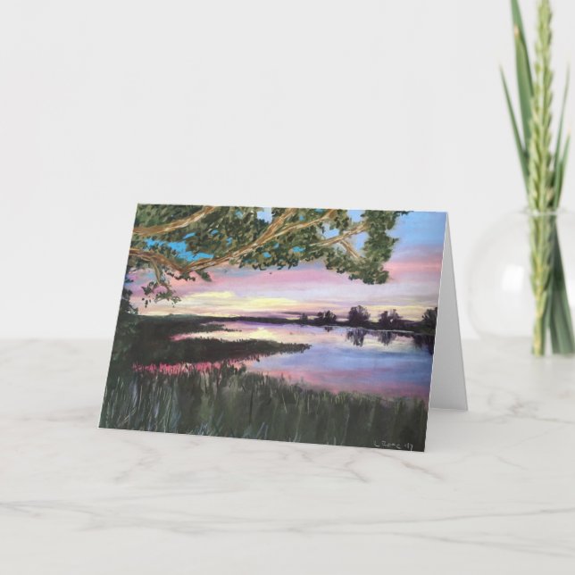 Blank Note Card 5 x 7 Sunset View (Front)