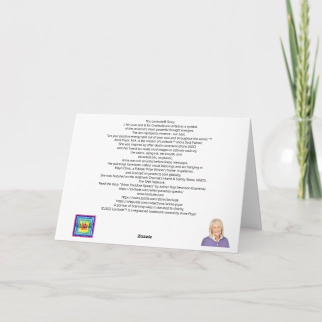 Blank Note Card Mug Bubbles of Love (Back)