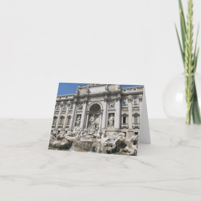 Blank Note Card--Trevi Fountain Card (Front)