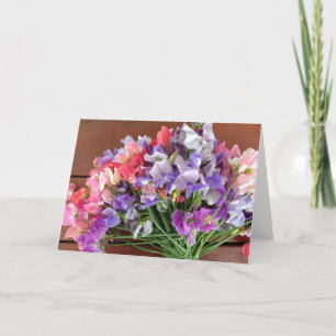 Blank Notecard - Sweet Peas