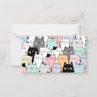 Blank Notecard with Cats