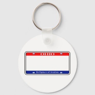 Blank Ohio License Plate Keychain