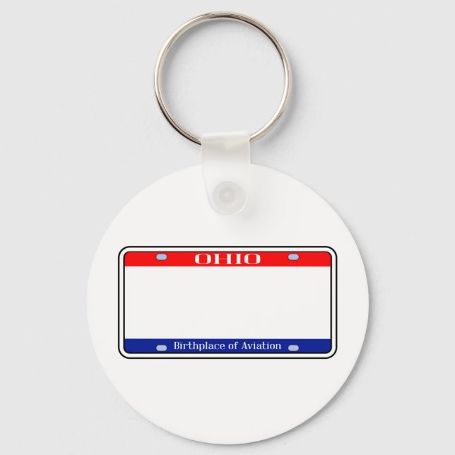 Blank Ohio License Plate Keychain (Front)