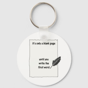 BLANK PAGE KEYCHAIN