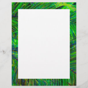 Blank Palm Leaf Border  Letterhead
