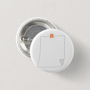 Blank Paper Sheet Stationery 1 Inch Round Button