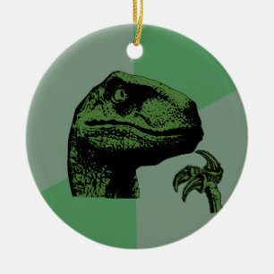 Blank Philosoraptor Ceramic Ornament