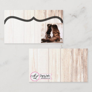 Blank Place Cards Boots Country Rustic Western Wea