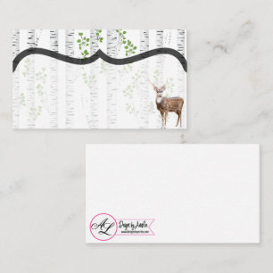Blank Place Cards Deer Doe Buck Woodland Hunting