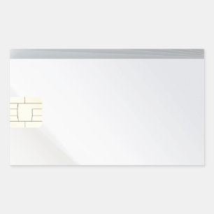 Blank plastic cards with chip sticker