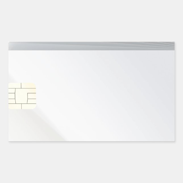Blank plastic cards with chip sticker (Front)