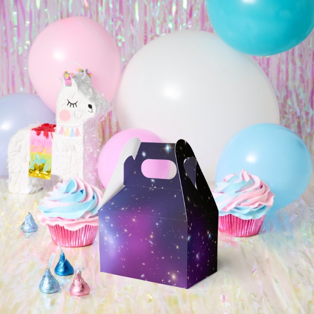 Blank Purple Galaxy Cluster Celestial Favor Box (Party)