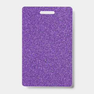 Blank Purple Glitter DIY Template Custom Text  Badge