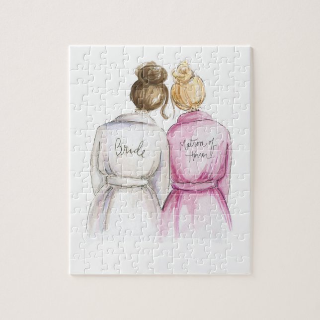 BLANK Puzzle Brunette Bun Bride Blonde Bun Matron (Vertical)