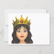 Blank Queen postcard