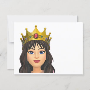 Blank Queen postcard