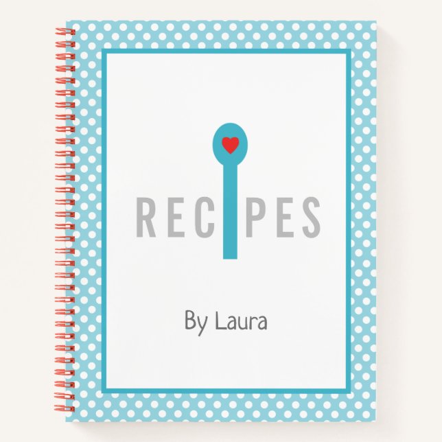 Blank Recipe Cookbook To Write In Notebook (Front)