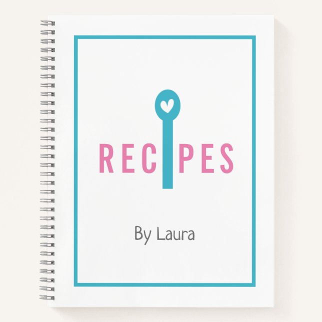 Blank Recipe Cookbook To Write In Notebook (Front)