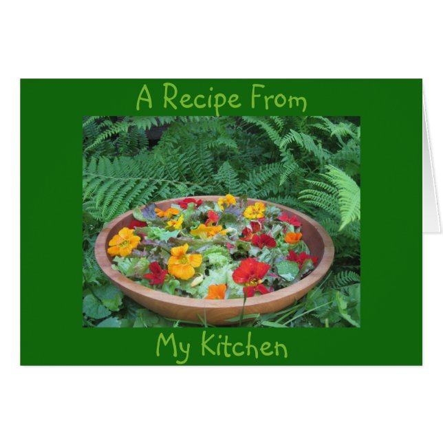 Blank Recipe Note Card (Front Horizontal)