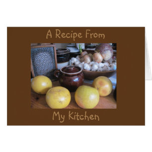 Blank Recipe Note Card