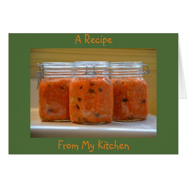 Blank Recipe Note Card (Front Horizontal)