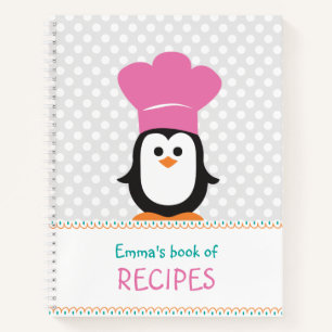 Blank recipe notebook for kids