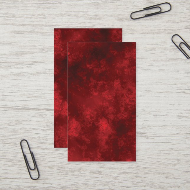 BLANK RED CREATE YOUR OWN BUSINESS CARD (Front/Back In Situ)