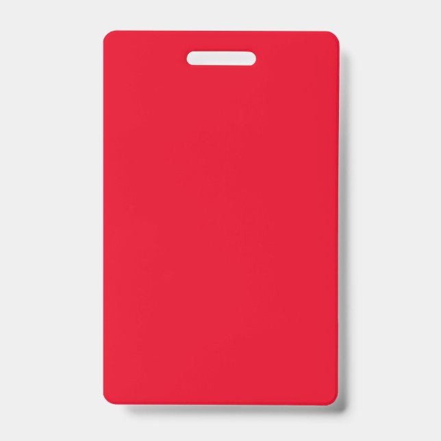 Blank Red  DIY Template Custom text  photo image Badge (Front)