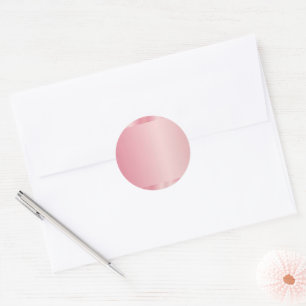 Blank Rose Gold Add Your Text Logo Monogram Name Classic Round Sticker