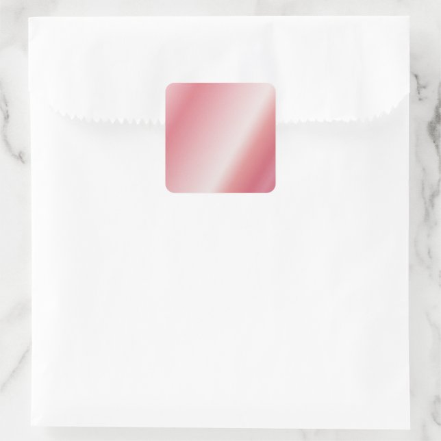 Blank Rose Gold Template Custom Text Name Logo Square Sticker (Bag)