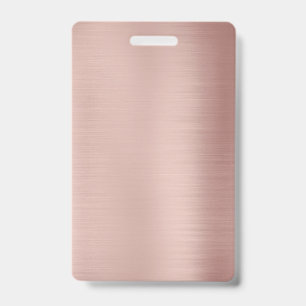 Blank Rose Gold Template Custom text photo image Badge