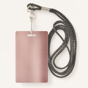 Blank Rose Gold Template Custom text photo image Badge