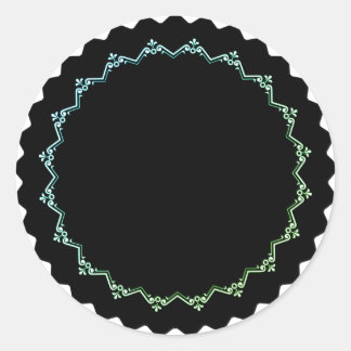 Blank Round elegant black & white Spice jar Labels