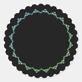 Blank Round élégant noir & blanc Étiquettes de pot