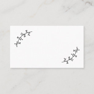 Blank Rustic Laurels Wedding Place Card