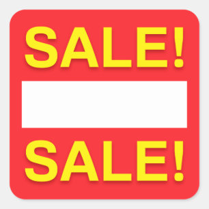 Blank sale discount or price stickers