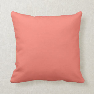Blank Salmon Solid Colour Background Throw Pillow