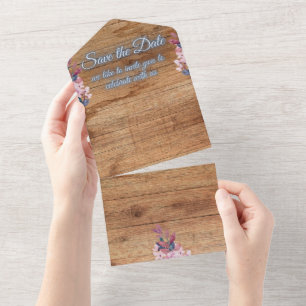 Blank Save the date all in one  Invitation