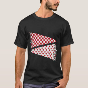 Blank School Spirit Team Colours Game Day Red Foot T-Shirt
