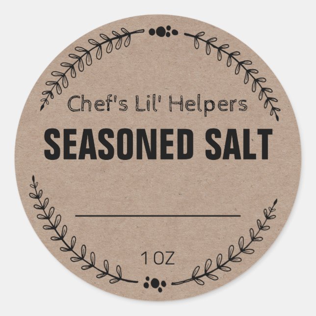Blank Seasoned Salt Labels (Front)