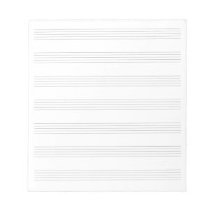 Blank Sheet Music  7 Staves  Notepad
